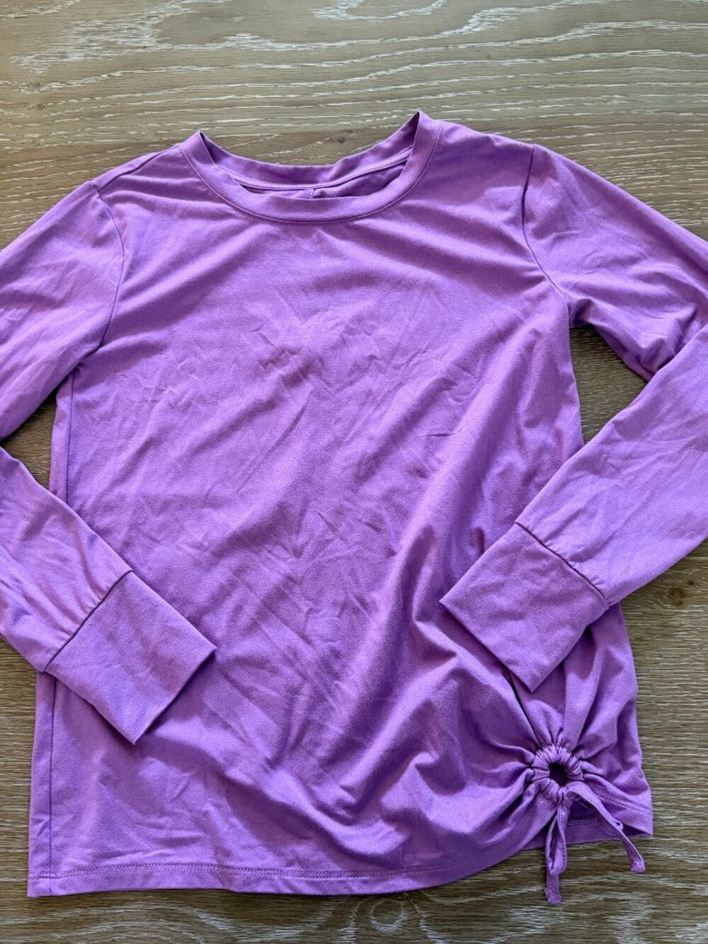 Girls Stitch Fix Runway purple WeFlex performance jersey side tie long sleeve M
